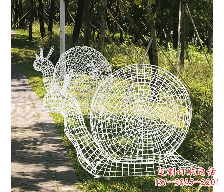 信阳精致镂空不锈钢蜗牛雕塑