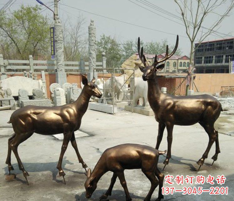 信阳感受自然魅力的动物铜雕
