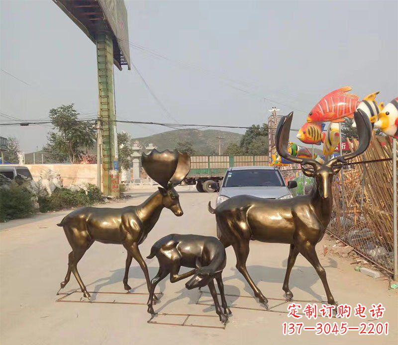 信阳优雅古典风格的动物铜雕