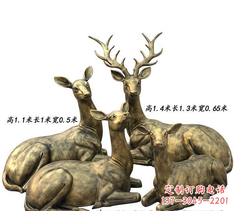 信阳精致鹿群铜雕,雕刻出无可比拟的优雅