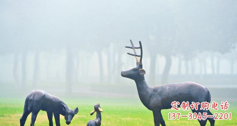 信阳鹿一家:精美绝伦的动物铜雕