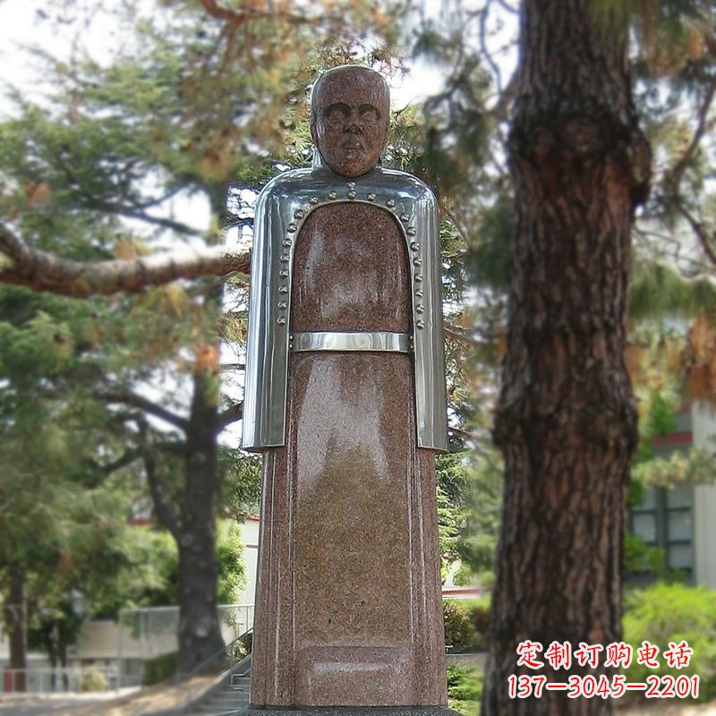 信阳纪念伟大的名人:路易斯·巴斯德抽象雕像