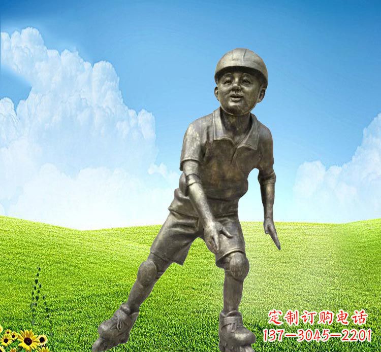 信阳领雕塑:儿童公园里的铜雕精灵