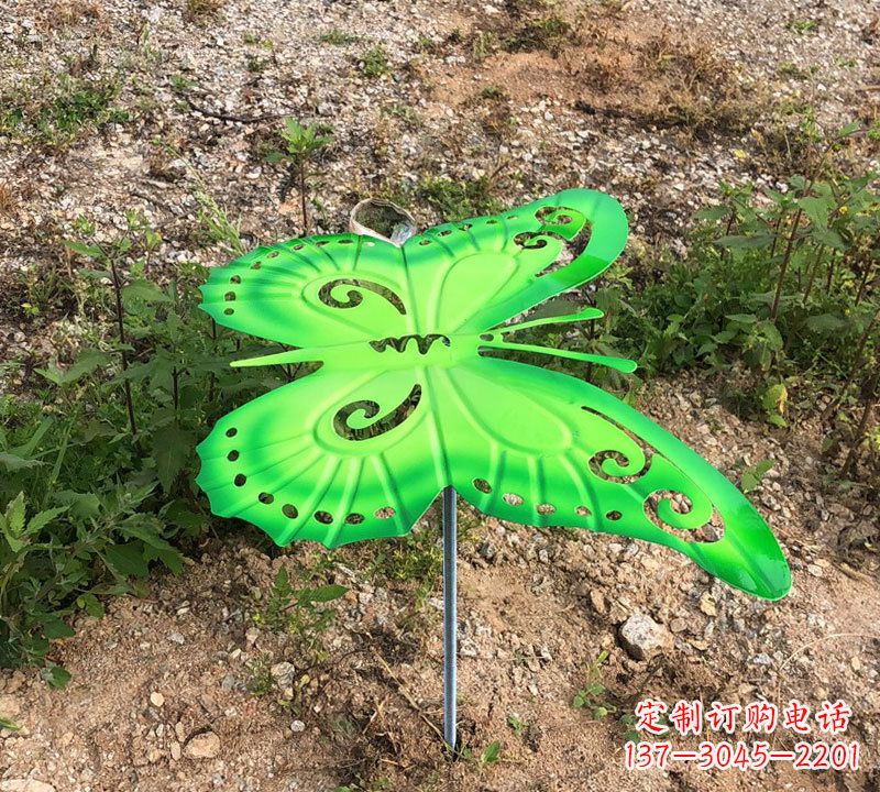 信阳绿色不锈钢蝴蝶雕塑