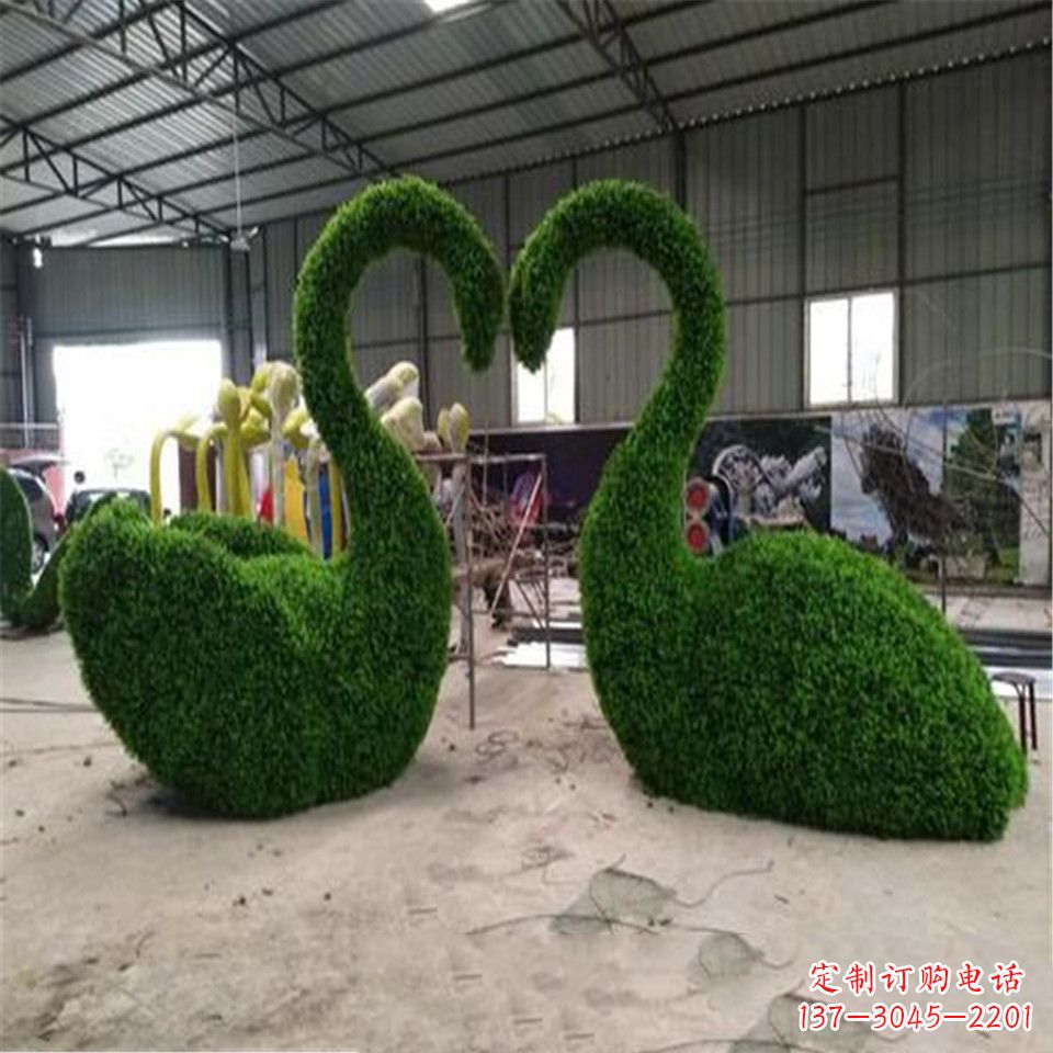 信阳绿植抽象特制天鹅雕塑