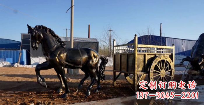 信阳华丽复古,名车贵族,精美马车雕塑