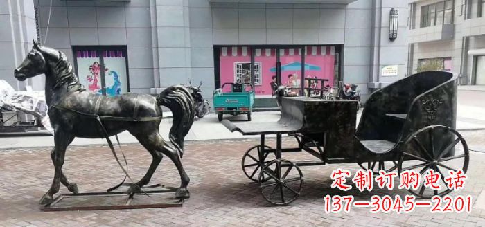 信阳高质量马车景观铜雕