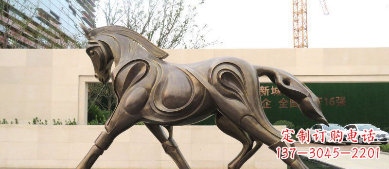 信阳艺术雕塑,马系动物铜雕