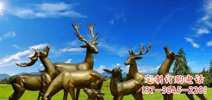 信阳静谧之美,梅花鹿铜雕装点你的家