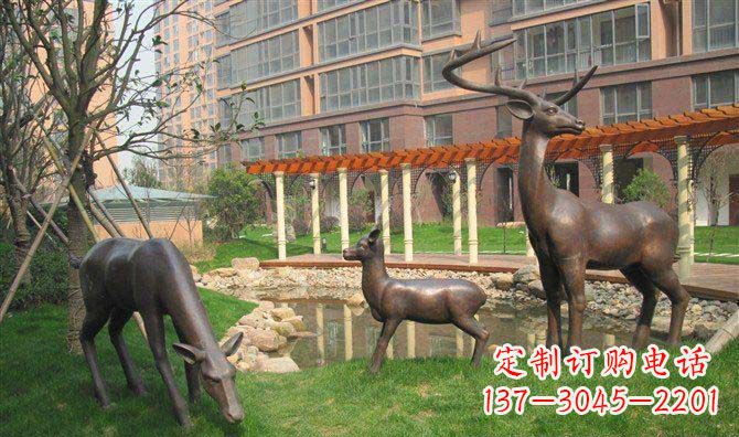 信阳梅花鹿雕塑,永葆大自然的美丽