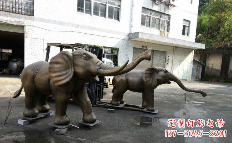信阳典雅大象铜雕,精美艺术品