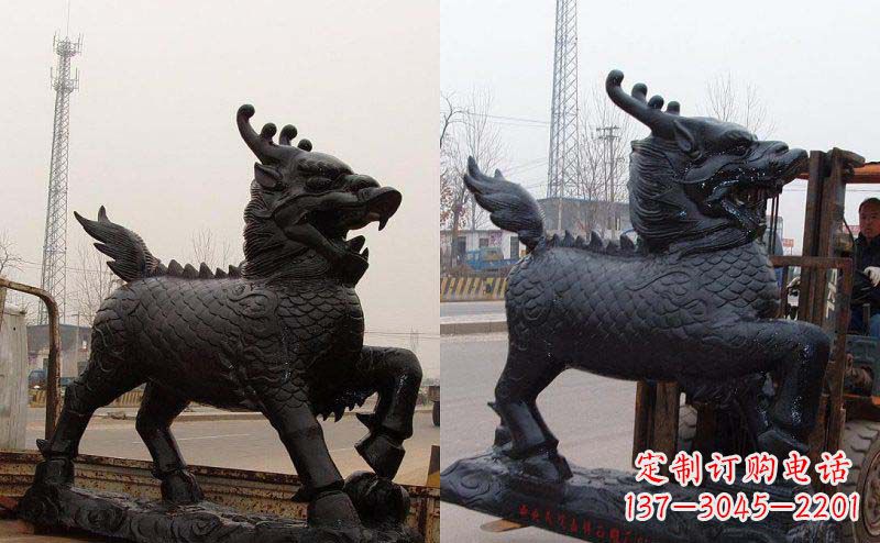 信阳艺术精灵---麒麟神兽铜雕