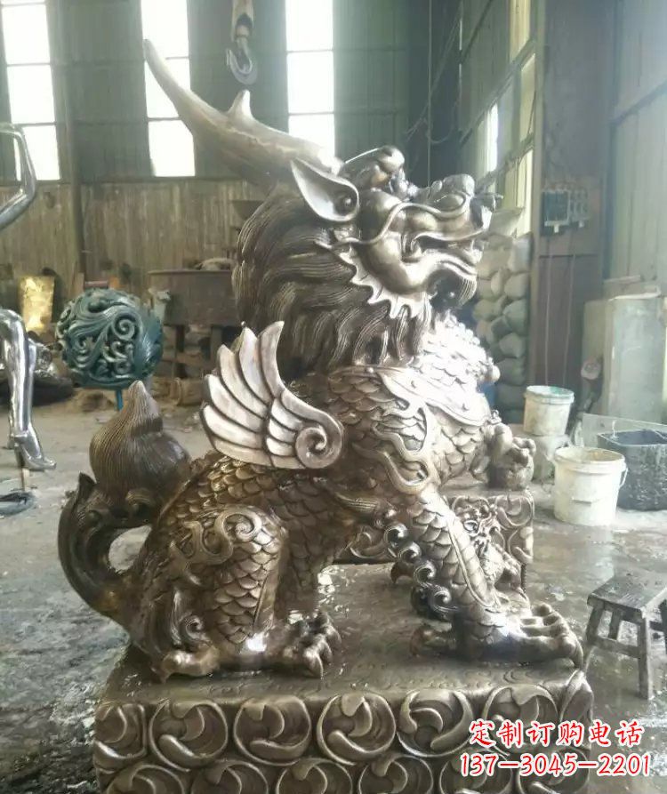 信阳精美的麒麟雕塑--专属于你的艺术装饰
