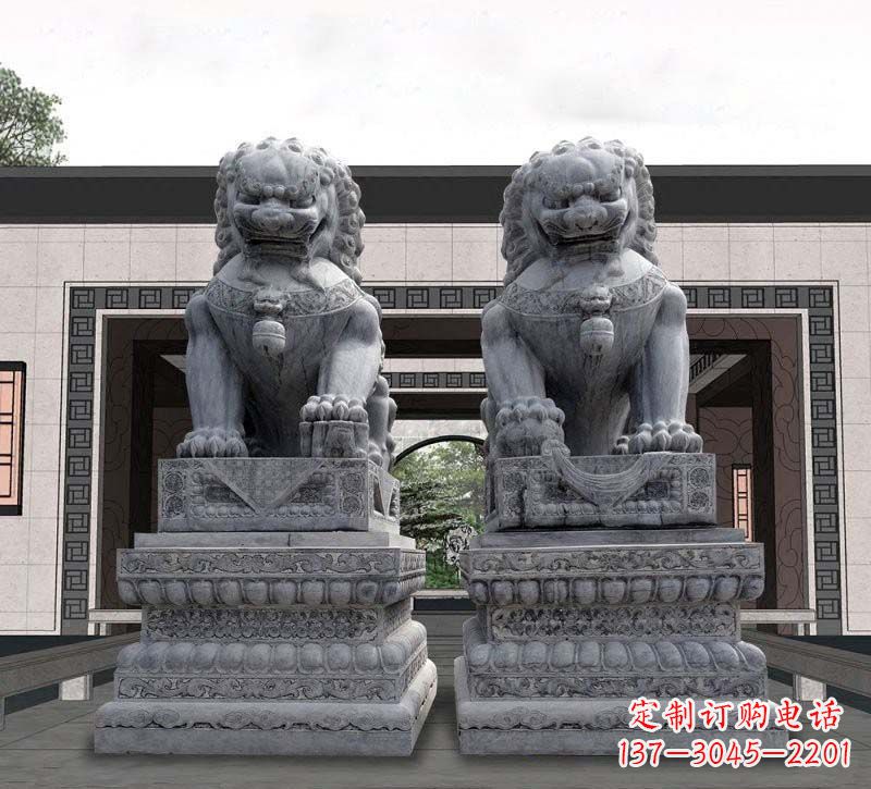 信阳青石传统狮子石雕,引领传统艺术气息