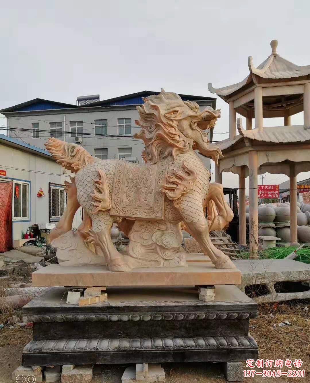 信阳麒麟石雕,中领雕塑独特定制