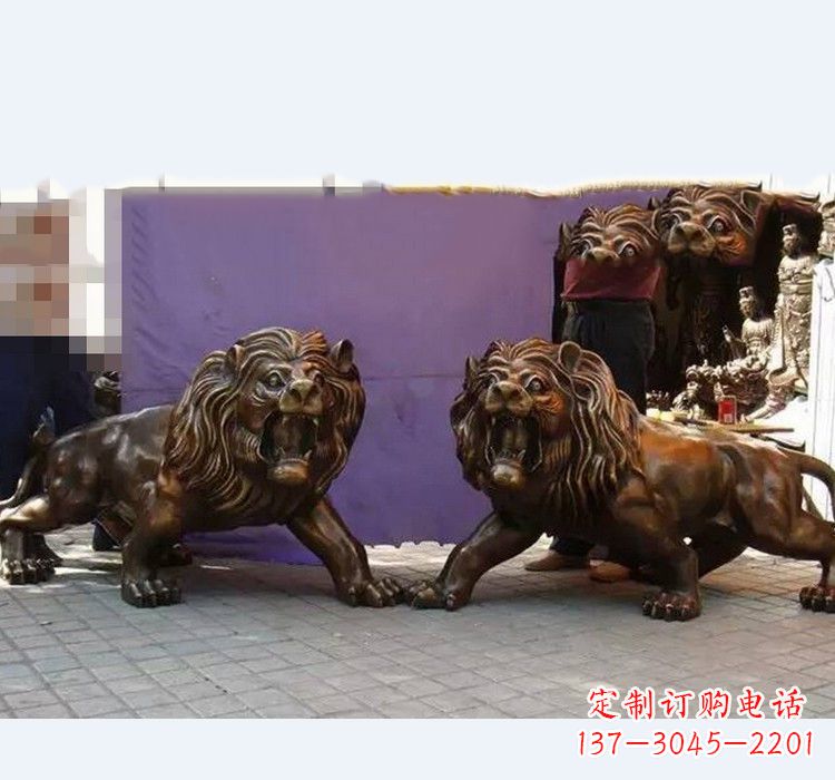 信阳中领雕塑精心打造的正宗西洋狮子铜雕,表面…