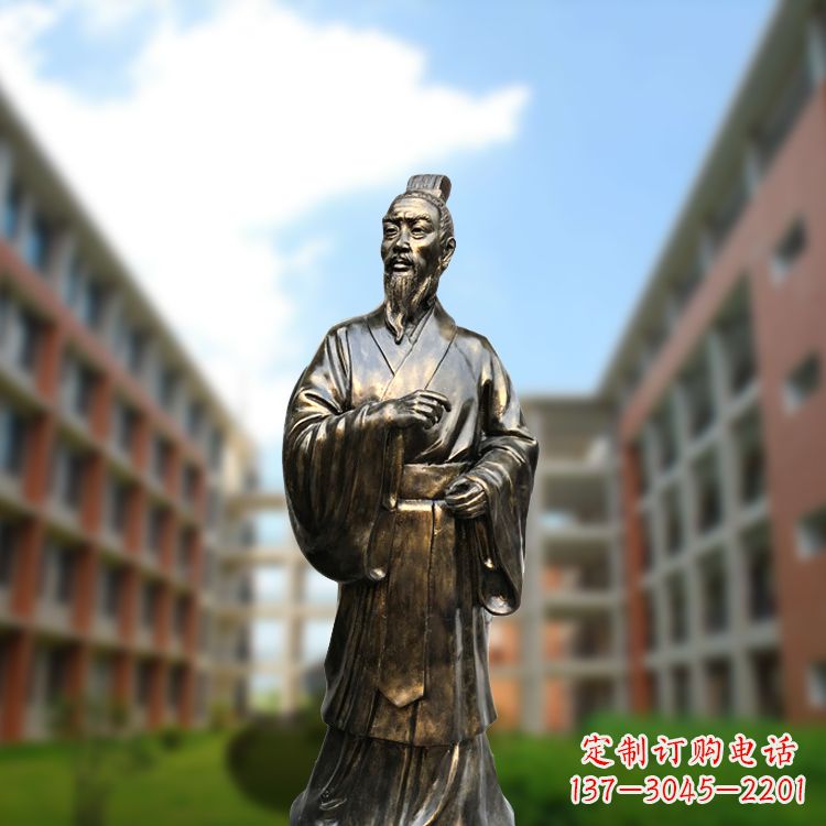 信阳精美艺术,历久弥新的孟子玻璃钢仿铜雕像