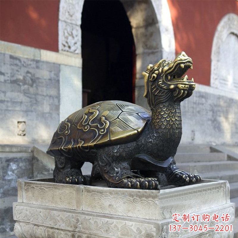 信阳弥勒佛坐赑屃雕塑-寺庙大门神兽动物雕塑