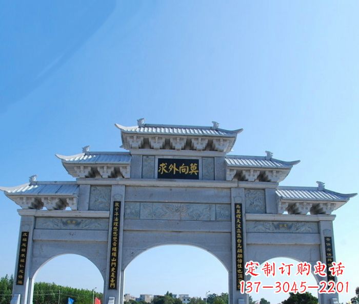 信阳手工精美石牌坊雕塑,让您的空间更加美观!