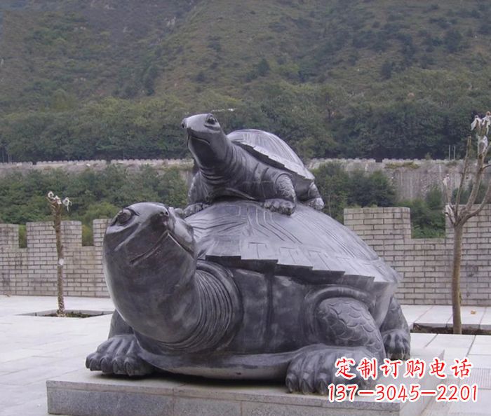 信阳中领雕塑母子乌龟公园石雕