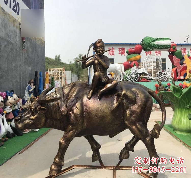 信阳中领雕塑的古典韵味牧童铜雕是一件绝美的雕…
