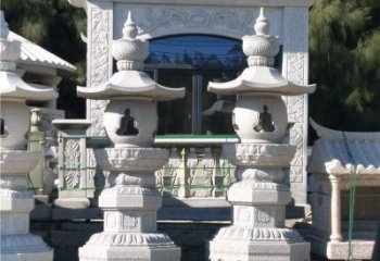 信阳汉白玉公园灯笼雕塑