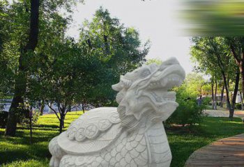 信阳中领雕塑——汉白玉龙龟石雕
