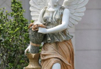 信阳精致高雅的汉白玉天使雕塑