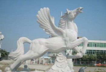 信阳精美祥云飞马石雕，古朴大气