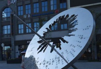 信阳传统与现代完美结合的户外日晷雕塑