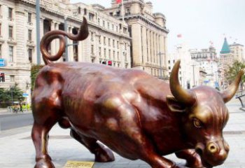 信阳华尔街牛招财牛铜雕，拥有力量的象征