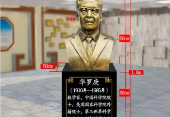 信阳精美的华罗庚玻璃钢仿铜雕塑