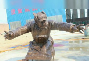 信阳黄继光校园英雄铜雕：传承伟大精神