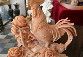 信阳国家元素：吉祥如意公鸡石雕