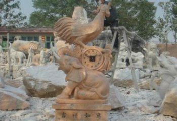 信阳精美的公鸡石雕，带您回到传统