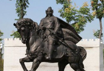 信阳将军骑马古代人物铜雕