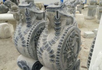 信阳古韵深远，金蟾抱鼓石仿古门墩雕塑