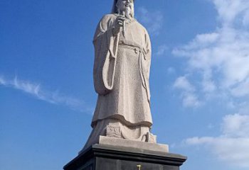 信阳精美的历史名人雕塑——王羲之砂岩石雕像