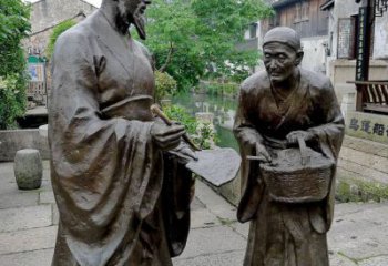 信阳经典雕塑：王羲之情景小品