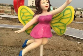 信阳领雕塑：精美的蝴蝶仙子公园景观雕塑