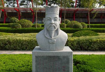 信阳精美绝伦，欧阳询石雕头像