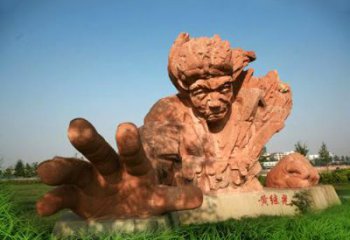 信阳中领雕塑-为抗战英雄黄继光献礼的石雕景观雕塑