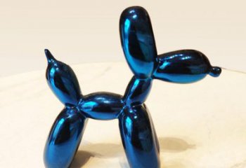 信阳蓝色气球狗雕塑摆件，可定制大小