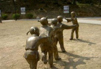 信阳珍贵传统，中领雕塑老鹰抓小鸡铜雕