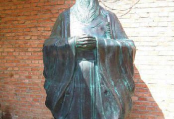 信阳老子校园历史名人铜雕，给您的经典力量