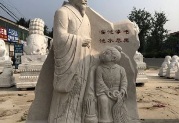 信阳传承经典，欣赏王羲之景观石雕