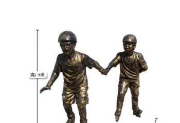 信阳中领雕塑推出的趣味滑冰儿童雕塑一直是客户…