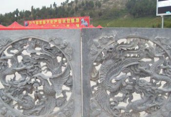 信阳龙凤呈祥公园景观石雕--精美绝伦的龙凤陪伴