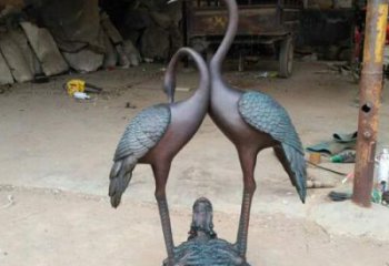 信阳龙龟仙鹤铜雕——传承传统，增添福气