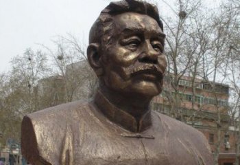 信阳鲁迅头像校园名人铜雕，传承文化，缔造经典
